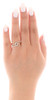 10K Yellow Gold Ladies Diamond Triple Circle Right Hand Cocktail Ring 1/8 Ct.