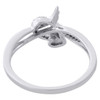 .925 Sterling Silver Diamond Angel Wing Swirled Heart Cocktail Ring 1/20 Ct.