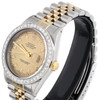 Mens 36mm Rolex DateJust Diamond Watch 18K Two Tone Jubilee Champagne Dial 2 CT.