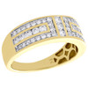 14K Yellow Gold Channel Set Round Diamond Wedding Band 8mm Engagement Ring 1 CT.