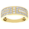 14K Yellow Gold Channel Set Round Diamond Wedding Band 8mm Engagement Ring 1 CT.