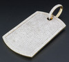 Diamond Pave Dog Tag Pendant New Mens 10K Yellow Gold Real Charm 6.89 Ct.