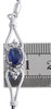 Sterling Silver & Diamond Oval Lab-Created Sapphire Bolo Bracelet 10" | 1/20 CT.