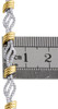 Ladies 10K Multi-Tone Gold Diamond Milgrain Rope Statement Bracelet 7" | 1/2 CT.