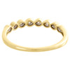 10K Yellow Gold Ladies Diamond Twisted Braided Stackable Right Hand Ring 1/10 Ct