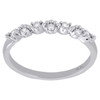 10K White Gold Round Diamond Contour / Waved Stackable Right Hand Ring 1/8 Ct.