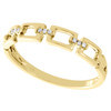 10K Yellow Gold Pave Set Diamond Chain Link Stackable Right Hand Ring 0.03 Ct.