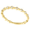 10K Yellow Gold Bezel Set Diamond Stackable Right Hand Promise Ring 1/10 Ct.