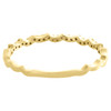 10K Yellow Gold Pave Set Diamond Contoured Stackable Right Hand Ring 0.13 Ct.