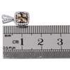 14K White Gold Brown Diamond Square Halo Frame Cluster 0.6" Pendant Charm 1/2 CT.