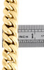 Mens 10K Yellow Gold Hollow Miami Cuban Link Chain 12mm Box Clasp 20-30 Inches