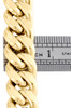 Mens 10K Yellow Gold 3D Hollow Miami Cuban Link Chain 15mm Box Clasp 20-30 Inch