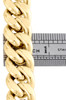 Mens 10K Yellow Gold 3D Hollow Miami Cuban Link Chain 15mm Box Clasp 20-30 Inch
