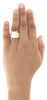 10K Rose Gold Round & Baguette Cut Diamond Rectangle Engagement Ring 2 Ct.