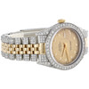 Rolex DateJust 16013 Diamond Watch Two Tone 18K / Steel 36mm Champagne Dial 8 CT.