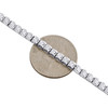 14K White Gold Genuine Round Diamond 1 Row Channel Set 7" Tennis Bracelet 1.5 CT