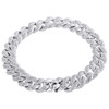 Sterling Silver Diamond 3D Puff Miami Cuban Link 12mm Bracelet 8.50" | 3 CT.