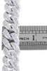 Sterling Silver Diamond 3D Puff Miami Cuban Link 12mm Bracelet 8.50" | 3 CT.