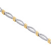 14K White & Yellow Gold Diamond Rope Milgrain Oval Link Bracelet 4.50mm | 1 CT.