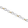 10K Two Tone Gold Round Diamond Infinity Frame Statement Bracelet 7.5" | 1/2 CT.