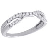 14K White Gold Round Diamond Contour Enhancer Ring Ladies Wedding Band 0.25 Ct.