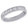 14K White Gold Round & Baguette Diamond Wedding Band Anniversary Ring 0.50 Ct.