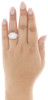 14K White Gold Solitaire Diamond Bridal Set Halo Engagement + Wedding Rings 2 Ct