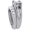14K White Gold Princess Diamond Bridal Set Engagement + Wedding Rings 1.50 Ct.
