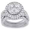 14K White Gold Diamond Bridal Set Braided Engagement Ring + Wedding Band 2.5 Ct.