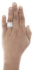 14K White Gold Diamond Bridal Set Teardrop Engagement Ring + Wedding Band 3 Ct.