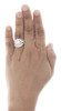 14K Two Tone Gold Diamond Bridal Set Square Engagement + Wedding Rings 1.5 Ct.