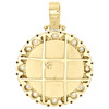 10K Yellow Gold Memory Frame Diamond Medallion Photo Engrave Pendant 0.71 CT.