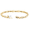 10K Yellow Gold Real Diamond Interlocking Tapered Infinity Bracelet 7" | 1/6 CT.