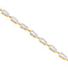 10K Yellow Gold Diamond Fancy Statement Tapered Link Bracelet 7.50" | 3/4 CT.