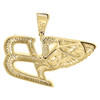 Diamond Bentley Pendant Mens 10K Yellow Gold Flying B Symbol Charm 1.70 Tcw.