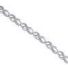 10K White Gold Round Diamond Triple Infinity Fancy Link Bracelet 7" | 1/4 CT.