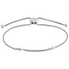 Bracciale con chiusura bolo in argento sterling e diamanti a 1 fila da 11" | 1/10 ct.