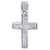 Real Diamond Cross Pendant Mini Jesus .925 Sterling Silver Pave Charm 0.33 CT.