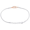 Sterling Silver & Diamond Heart Arrow Statement Charm Bracelet 8.5" | 1/12 CT.