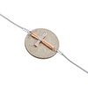 Sterling Silver & Diamond Sideways Cross Statement Charm Bracelet 8.5" | 1/20 CT