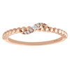 10K Rose Gold Graduated Diamond Designer Stackable Right Hand Ring 1/20 Ct.