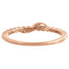 10K Rose Gold Graduated Diamond Designer Stackable Right Hand Ring 1/20 Ct.