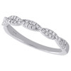 10K White Gold Round Diamond Twist & Braided Ladies Right Hand Ring 0.25 Ct.