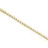 14K Yellow Gold Round Cut Diamond 3 Prong Set Martin 7" Tennis Bracelet 2.50 CT.