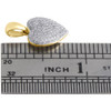 10K Yellow Gold Ladies Round Diamond Heart Pendant Puffed Pave Charm 0.29 CT.