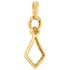 10K Yellow Gold Round Diamond Teardrop Infinity Ladies Pendant 1.20" 1/8 Ct