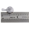 10K White Gold Round Diamond Rose Ladies Pendant Swirl Flower Charm 0.33 Ct.