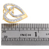 10K Yellow Gold Round Diamond Double Heart w/ Infinity Slide Pendant 1/6 Ct.