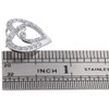 10K White Gold Round Diamond Double Heart w/ Infinity Slide Pendant 1/6 Ct.