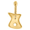 10K Yellow Gold Round Diamond Mini Guitar Instrument Slide Pendant 1/20 Ct.